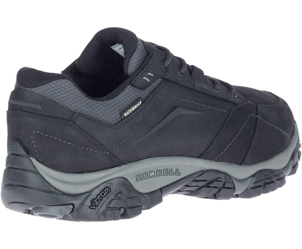 Tenis Homem - Merrell Moab Adventure Lace Waterproof Wide Width - Pretas - IDQ395087